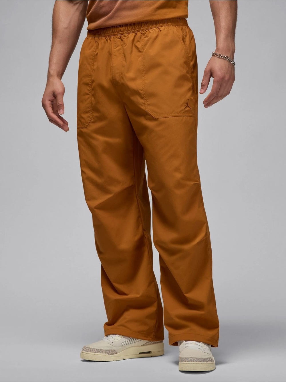 Air Jordan Nike Men’s Small Essential Cognac Brown Athletic Pants